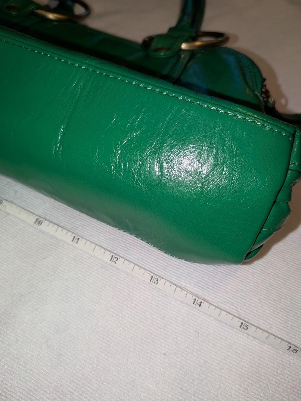 Vintage Latico Leather Satchel Handbag with Gold Accent - Picture 9 of 9